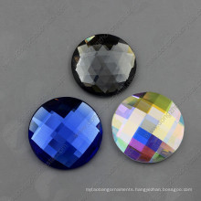 Wholesale 30mm Round Glass Stone Flat Back Jewelry Accessories